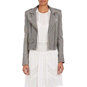 IRO Asheville grey leather jacket